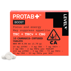 Level - Level 10pk PROTAB+ BOOST THCV