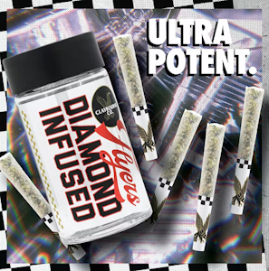 CLAYBOURNE CO. - Claybourne Diamond Flyers Infused 5pk Preroll 2.5g Strawberry C.R.E.A.M.