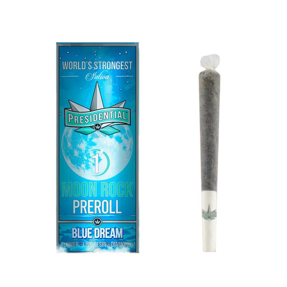 1g Blue Dream Infused Moonrock Pre-Roll - Presidential picture
