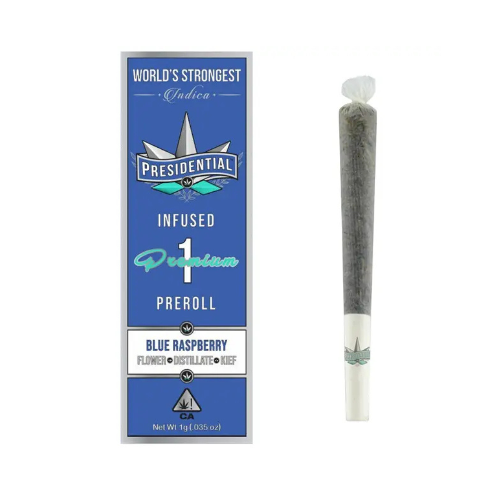 *xclusive* 1g Blue Raspberry Infused Moonrock Pre-Roll - Presidential picture