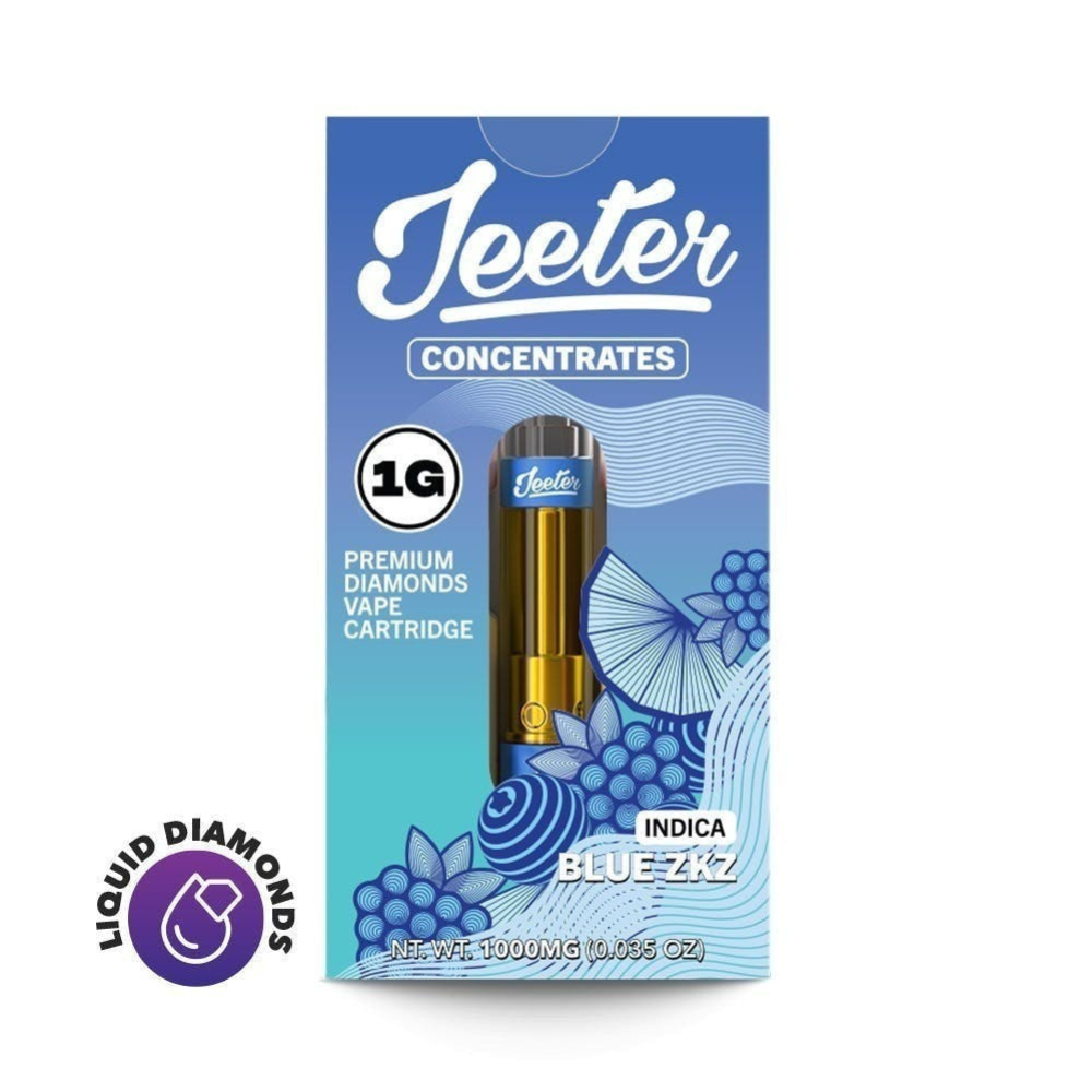 1g Blue ZKZ Liquid Diamond Juice (510 Thread) - Jeeter picture