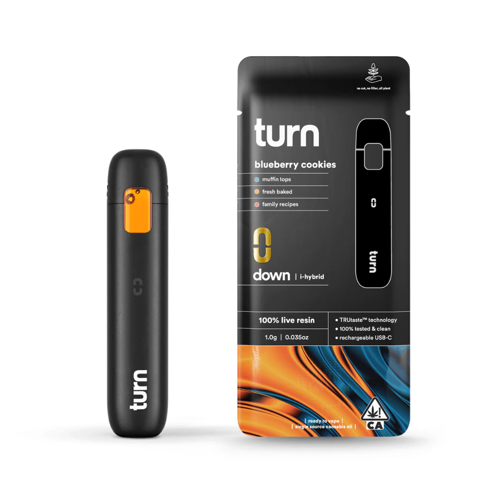 turn - 1g Blueberry Cookies Live Resin Ready-to-Use (Turn Down) - Turn Main Image