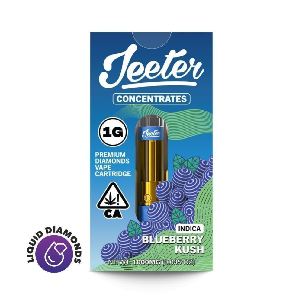1g Blueberry Kush Liquid Diamond Juice (510 Thread) - Jeeter picture