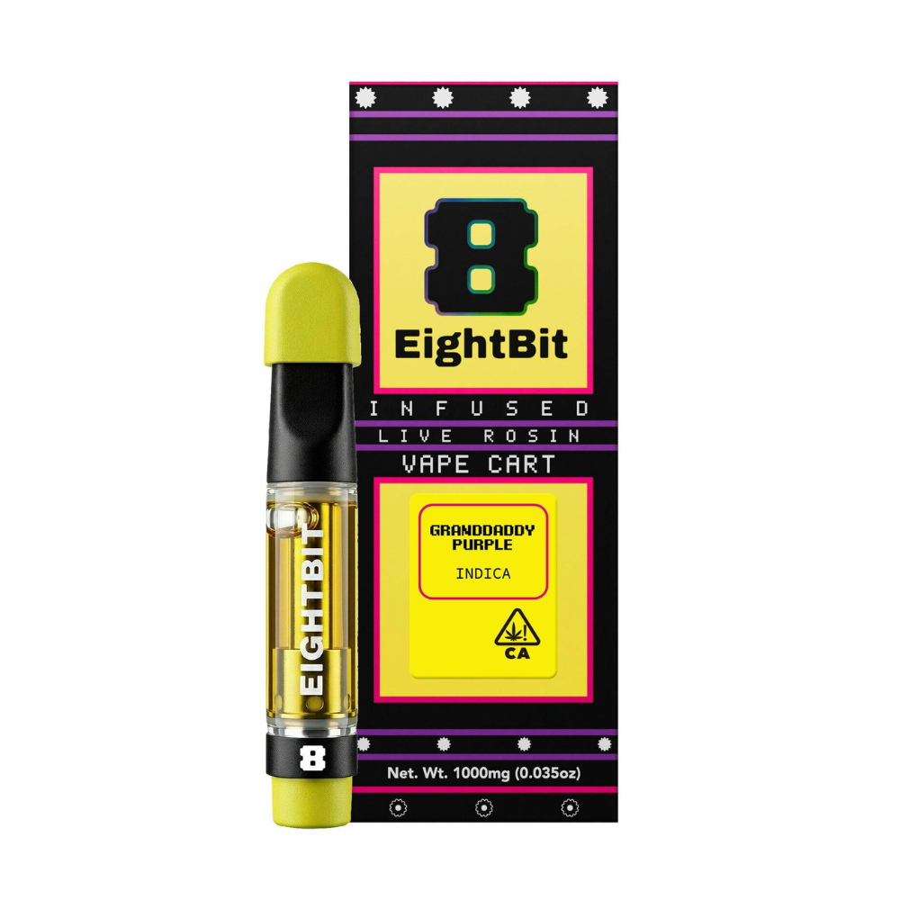 1g Granddaddy Purple Infused Live Rosin (510 Thread) - EIGHTBIT picture