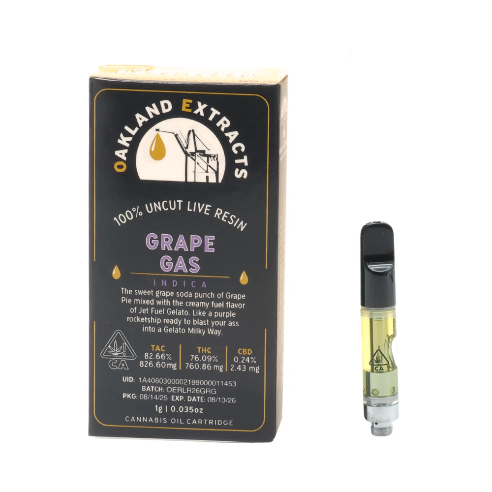Oakland Extracts - 1g Grape Gas Live Resin (510 Thread) - Oakland Extracts Main Image