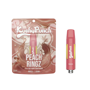 KUSHY PUNCH - 1g Indica Peach Ringz (510 Thread) - Kushy Punch