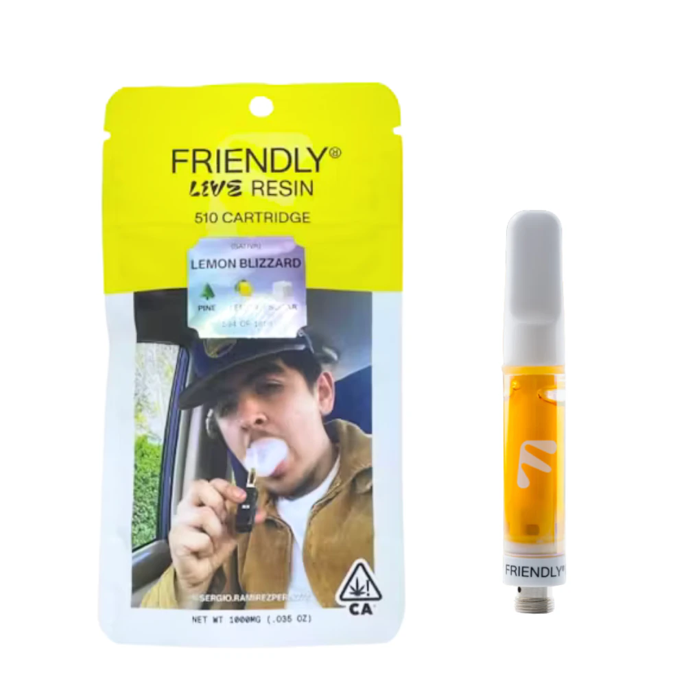 Friendly Brand - 1g Lemon Blizzard Live Resin (510 Thread) - Friendly Brand Main Image