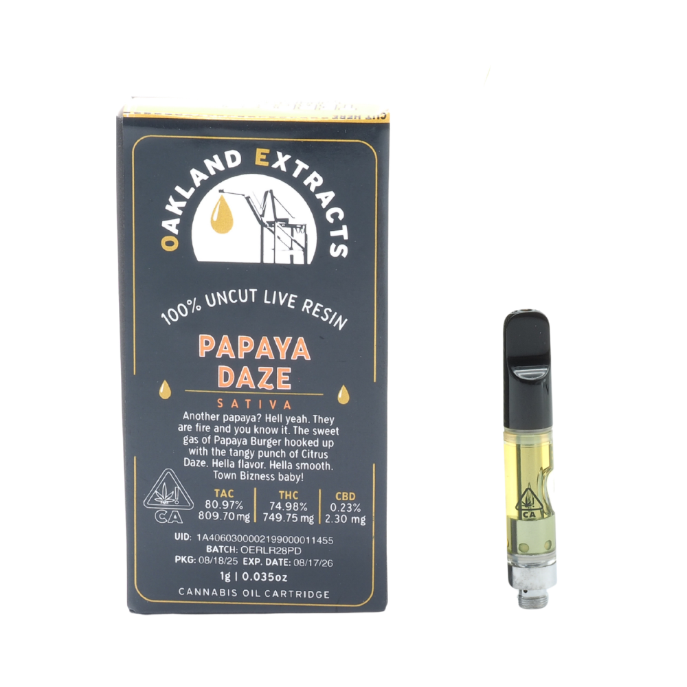 1g Papaya Daze Live Resin (510 Thread) - Oakland Extracts picture