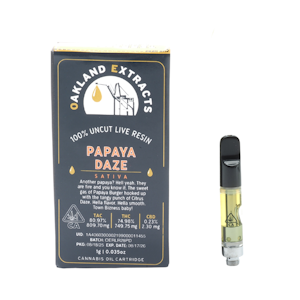 Oakland Extracts - 1g Papaya Daze Live Resin (510 Thread) - Oakland Extracts