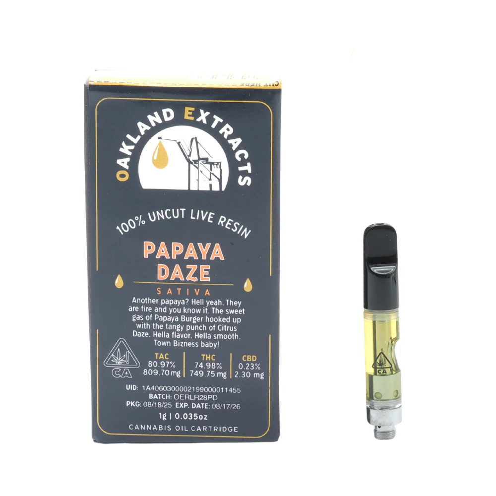 Oakland Extracts - 1g Papaya Daze Live Resin (510 Thread) - Oakland Extracts Main Image