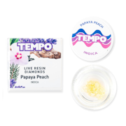 1g Papaya Peach Live Resin Diamonds - Tempo