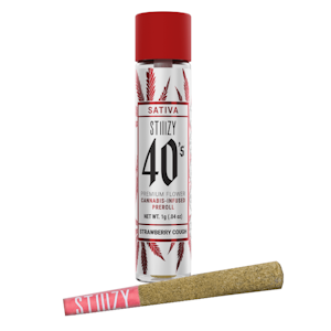 STIIIZY - 1g Strawberry Cough 40's Infused Pre-Roll - STIIIZY
