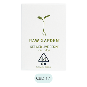 RAW GARDEN - Raw Garden - Live Resin - Hella Chill CBD 1:1 - Vape Cart - 1.0g