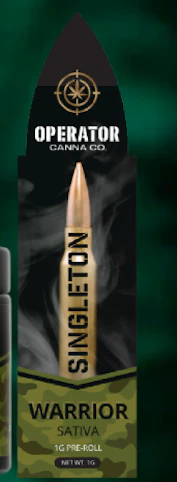 Operator Canna Co - Fresh Powder -Sativa- 21.2% THC | 1g Single (Pre-Roll) | Operator     -L3 front