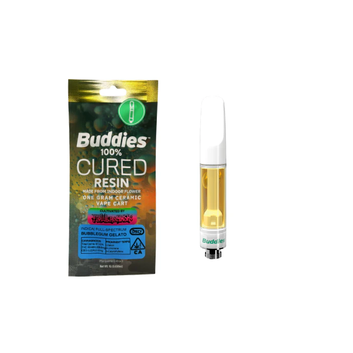 Buddies Brand - 1g Bubblegum Gelato Cured Resin (510 Thread) - Buddies Main Image