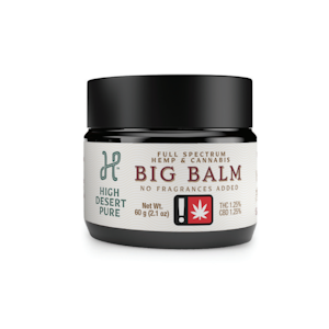 HIGH DESERT PURE - 1781mg 1:1 CBD:THC BIG Balm - High Desert Pure