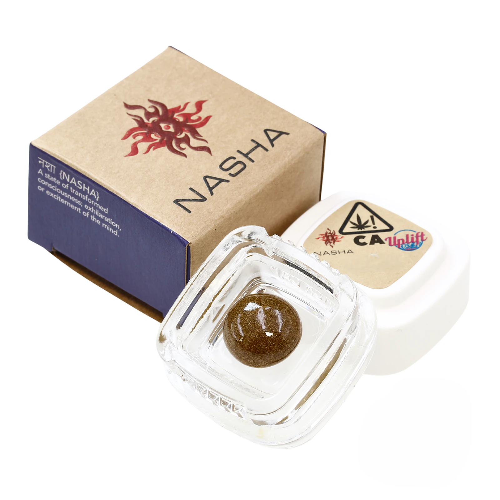 NASHA - Nasha Clear Water Farms Strawnana (I) Blue Pressed Hash 1.2g Main Image