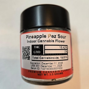 6 Point Cannabis - 6 Point Cannabis - Pineapple Pez Sour - 16.42% THC - 3.5g - Dry Flower