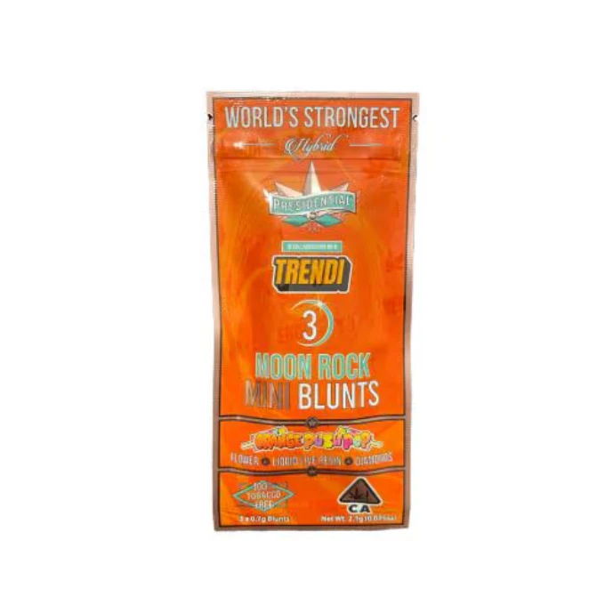 Presidential - 2.1g Orange Push Pop Moonrock Infused Mini Blunt Pack (.7g - 3 Pack) - Presidential Main Image