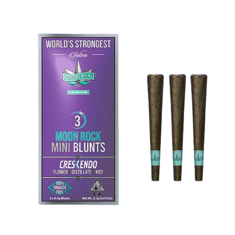 2.1g Crescendo Moonrock Infused Mini Blunt Pack (.7g - 3 pack) - Presidential picture