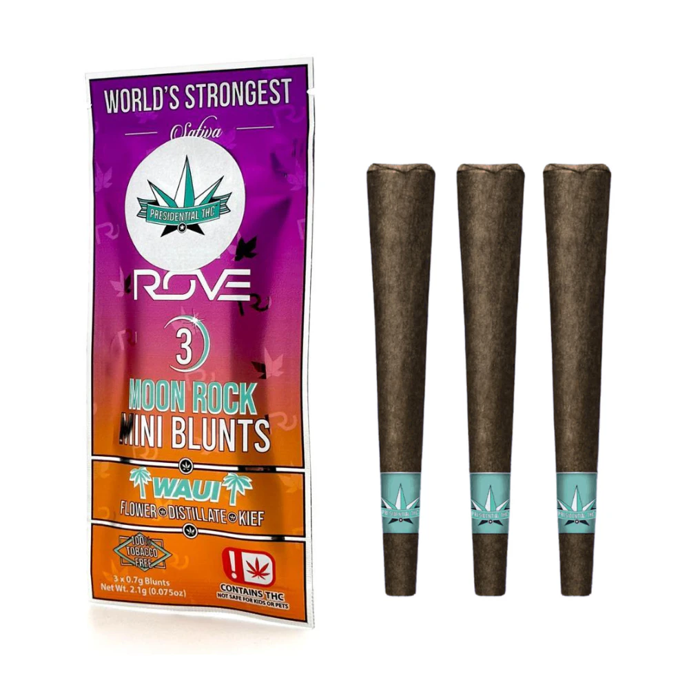 Presidential - 2.1g Waui Moonrock Infused Mini Blunt Pack (.7g - 3 Pack) - Presidential Main Image
