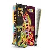 Hybrid 2-Strain (Kiwi Guava & Cherry Zlushie) Bonfire 12pk Infused Prerolls (15g total/1.25g each) - PARTY FAVORS (BONFIRE)