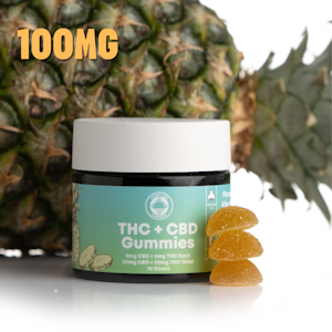 Sunset Lake Cannabis - Sunset Lake | Pineapple Gummies 1:1 THC:CBD | 20PK