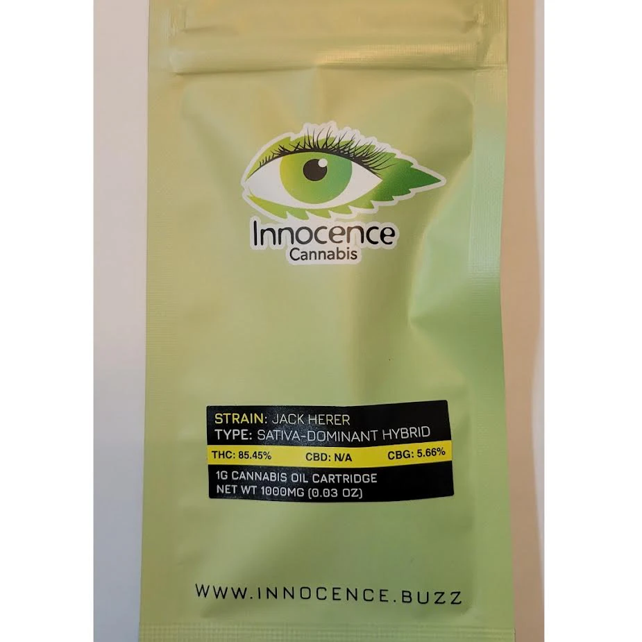 Innocence Cannabis - Innocence Cannabis - Jack Herer - 1g Cartridge - 85% THC - Vape Cartridge Main Image