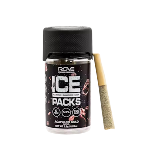 ROVE - 2.5g Acapulco Gold Ice Packs Rosin, Diamond & Hash Infused Pre-Roll Pack (.5g - 5 pack) - ROVE