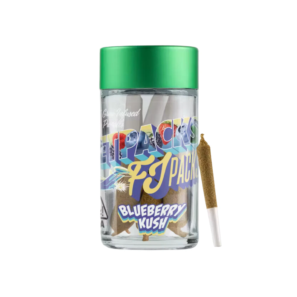 JetPacks Pre-Rolls - 2.5g Blueberry Kush Infused Pre-Roll Pack (.5g - 5 pack) - JetPacks Main Image
