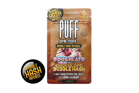 Puff - 2.5g Doughlato x Chocolope Bubble Hash Infused Pre-roll Pack (.5g - 5 pack) - Puff
