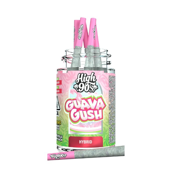 2.5g Guava Gush Bubble Hash Infused Pre-Roll Pack (.5g - 5 pack) - High 90's picture