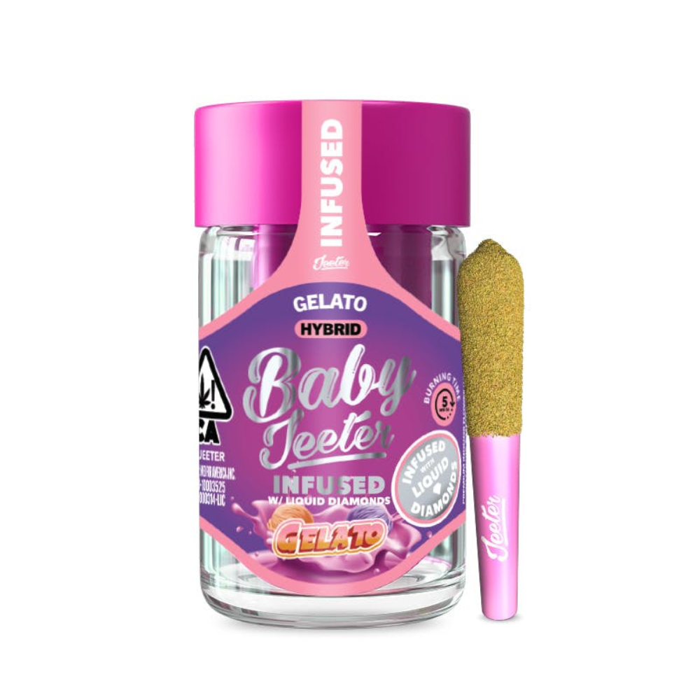 2.5g Gelato Liquid Diamonds Infused Pre-Roll Pack (.5g - 5 Pack) - Baby Jeeter picture