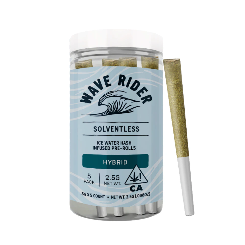 Wave Rider - 2.5g Orange Gelato Hash Infused Pre-Roll Pack (Greenhouse) (.5g - 5 pack) - Wave Rider Main Image