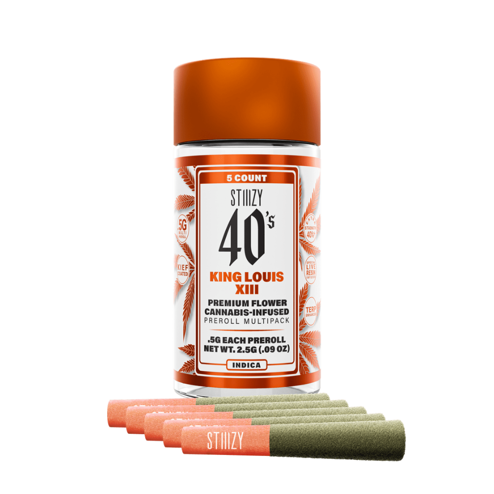 2.5g King Louis XIII Infused 40's Pre-Roll Pack (.5g - 5 pack) - STIIIZY picture
