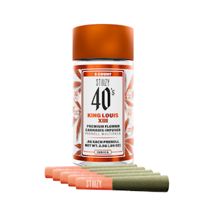 STIIIZY - 2.5g King Louis XIII Infused 40's Pre-Roll Pack (.5g - 5 pack) - STIIIZY