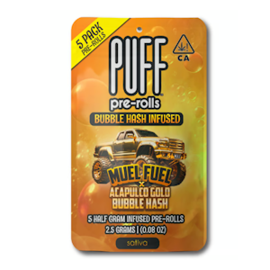 Puff - 2.5g Mule Fuel x Acapulco Gold Hash Infused Pre-roll Pack (.5g - 5 pack) - Puff