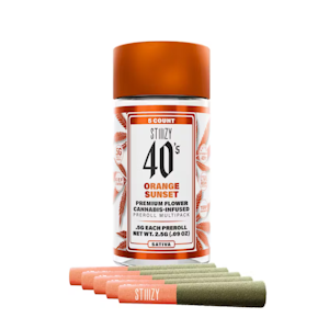 STIIIZY - 2.5g Orange Sunset Infused 40's Pre-Roll Pack (.5g - 5 pack) - STIIIZY