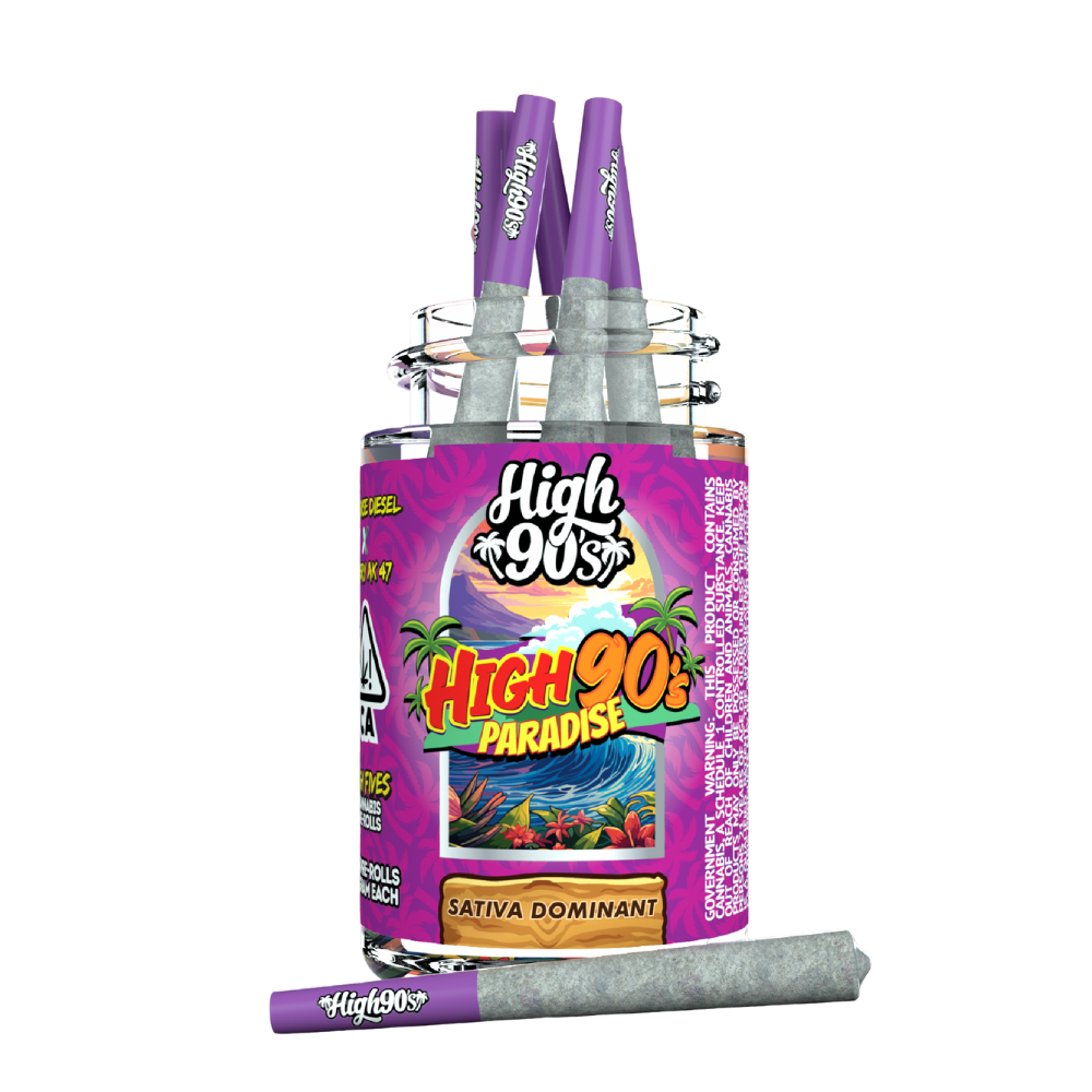 2.5g Paradise Bubble Hash Infused Pre-Rolls (.5g 5 pack) - High 90's picture