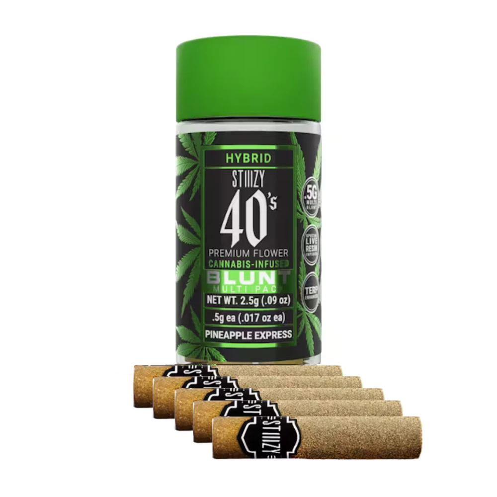 STIIIZY - 2.5g Pineapple Express Infused 40's Mini Blunts (.5g - 5 pack) - STIIIZY Main Image