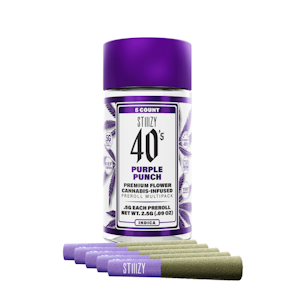 STIIIZY - 2.5g Purple Punch Infused 40's Pre-Roll Pack (.5g - 5 pack) - STIIIZY