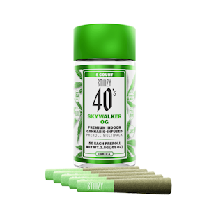 STIIIZY - 2.5g Skywalker OG Infused 40's Pre-Roll Pack (.5g - 5 pack) - STIIIZY