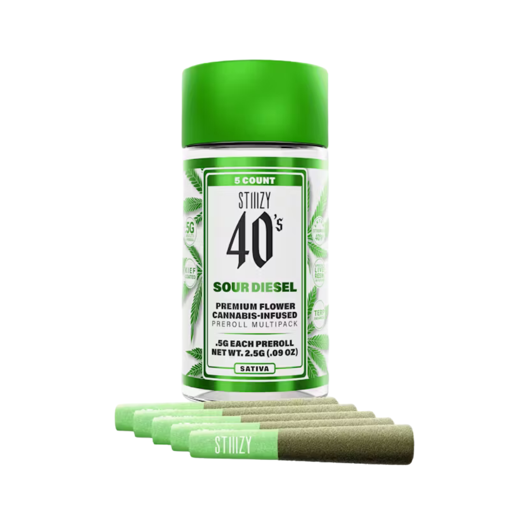 2.5g Sour Diesel Infused 40's Pre-Roll Pack (.5g - 5 pack) - STIIIZY picture