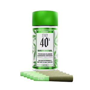STIIIZY - 2.5g Sour Diesel Infused 40's Pre-Roll Pack (.5g - 5 pack) - STIIIZY