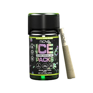ROVE - 2.5g Sour Lime Haze Ice Pack Rosin, Diamond & Hash Infused Pre-Roll Pack (.5g - 5 pack) - ROVE
