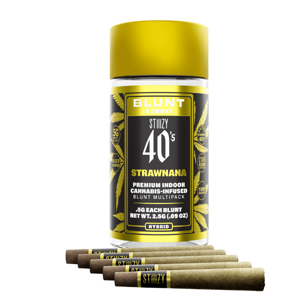 2.5g Strawnana Infused 40's Mini Blunts (.5g - 5 pack) - STIIIZY picture