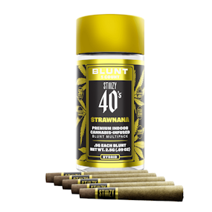 STIIIZY - 2.5g Strawnana Infused 40's Mini Blunts (.5g - 5 pack) - STIIIZY