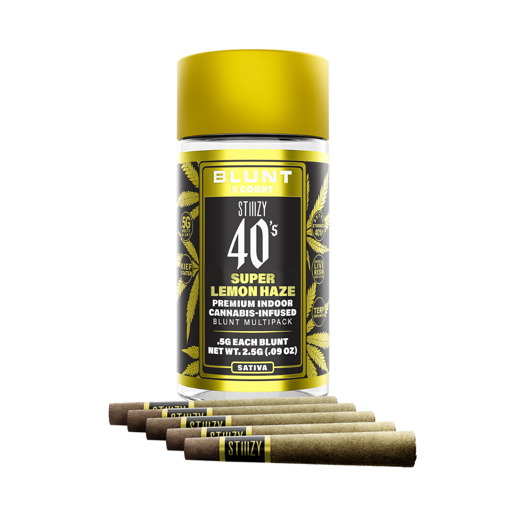 2.5g Super Lemon Haze Infused 40's Mini Blunts (.5g - 5 pack) - STIIIZY picture