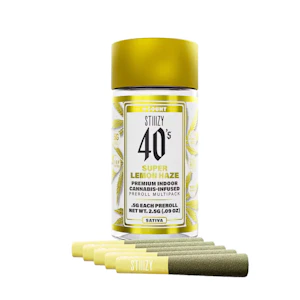 STIIIZY - 2.5g Super Lemon Haze Infused 40's Pre-Roll Pack (.5g - 5 pack) - STIIIZY