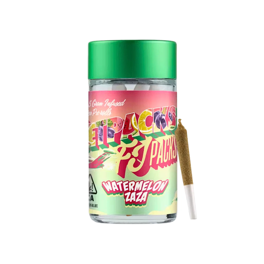 JetPacks Pre-Rolls - 2.5g Watermelon Zaza Infused Pre-Roll Pack (.5g - 5 pack) - JetPacks Main Image